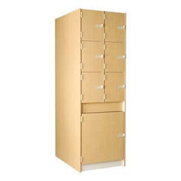 Multi-Sized Instrument Locker w/ Solid Doors - 7 Compartments (37 7/8\" D)